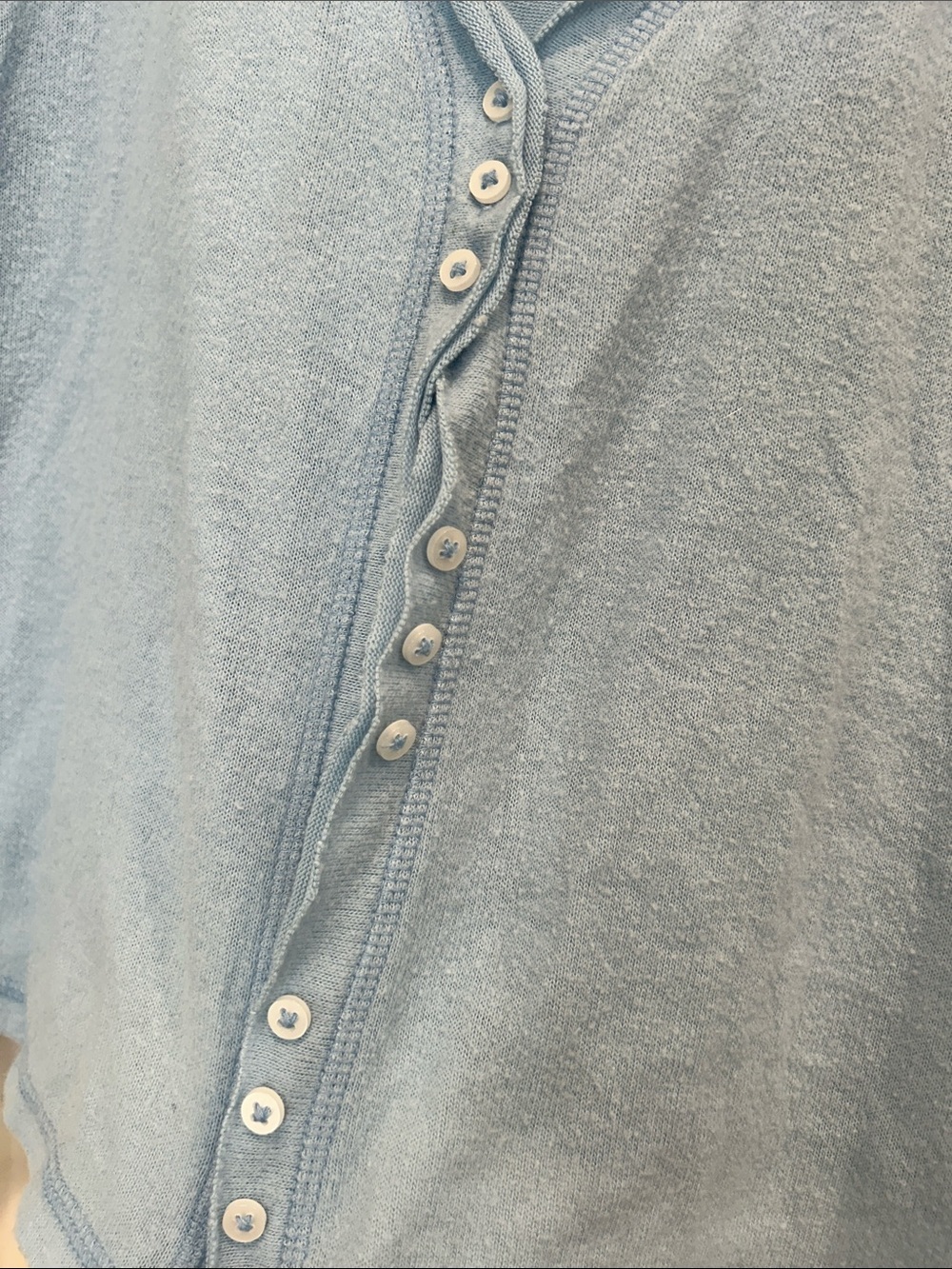 Urban Outfitters out from under Light Blue Button-Front V-Neck Cardigan large - Picture 3 of 8